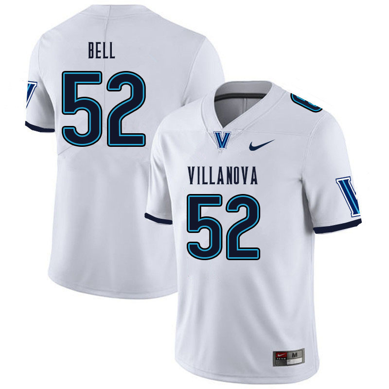 Men #52 Brendan Bell Villanova Wildcats College Football Jerseys Sale-White